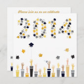 Invitation II de partie de l'obtention du diplôme (Devant / Derrière)