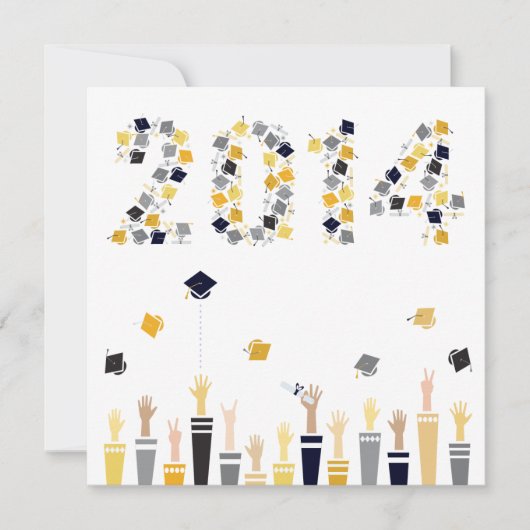 Invitation II de partie de l'obtention du diplôme (Devant)