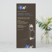 Invitation Ikebana Blue Frangipani Mariage tropical Invitatio (Debout devant)