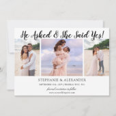 Invitation Il A Demandé À Elle De Dire Oui Photo Engagée Fair (Devant)