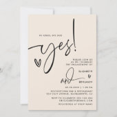 Invitation Il A Demandé Qu'Elle Dit Oui Photo Du Parti Engage (Devant)