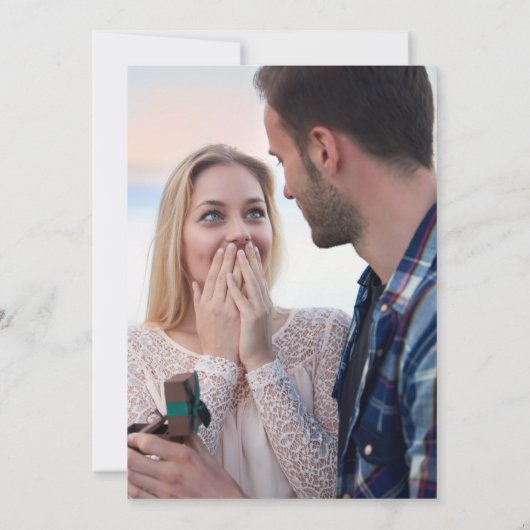 Invitation Il A Demandé Qu'Elle Dit Oui Photo Du Parti Engage (Dos)