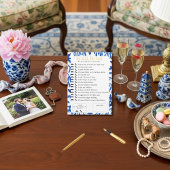 Invitation Il a dit, elle a dit Réception de mariage Jeu bleu