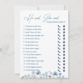 Invitation Il a dit : "Fête des mariées Floral Game Card" (Devant)