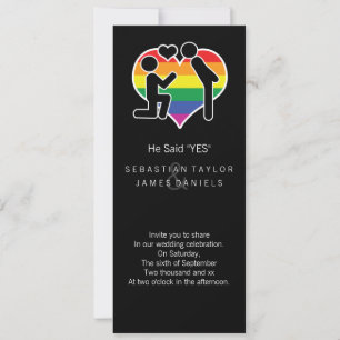 Invitation Il A Dit Oui M. Et M. Proposition Mariage Gay