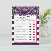 Invitation Il A Dit Qu'Elle A Dit Bride Groom Fête des mariée (Debout devant)