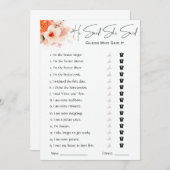 Invitation Il A Dit Qu'Elle A Dit Fête des mariées Game (Devant / Derrière)