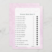 Invitation Il A Dit Qu'Elle A Dit Fête des mariées Game (Devant / Derrière)