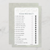 Invitation Il A Dit Qu'Elle A Dit Fête des mariées Game (Devant / Derrière)