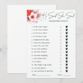 Invitation Il A Dit Qu'Elle A Dit Fête des mariées Game (Devant / Derrière)