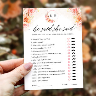 Invitation Il A Dit Qu'Elle A Dit Game Green Fête des mariées