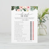 Invitation Il A Dit Qu'Elle A Dit Game Tropical Fête des mari (Debout devant)