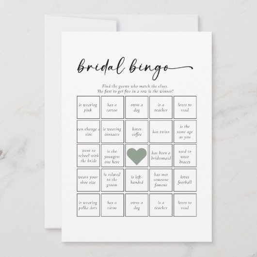 Invitation Il A Dit Qu'Elle A Dit Jeux De Fête des mariées (Dos)