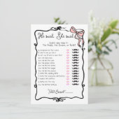 Invitation Il a dit qu'elle a dit Main Draw jeu de Fête des m (Debout devant)