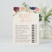 Invitation Il a dit qu'elle a dit mariage/fiançailles copie d (Debout devant)