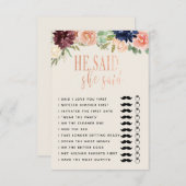 Invitation Il a dit qu'elle a dit mariage/fiançailles copie d (Devant / Derrière)