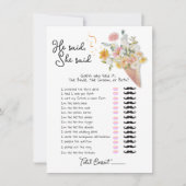 Invitation Il a dit qu'elle a dit Scooped Up jeu de Fête des (Devant)