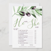 Invitation Il a dit qu'elle dit Fête des mariées des Branches (Devant)