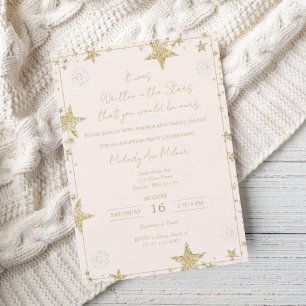 Invitation Il a été écrit dans les étoiles adoption douche