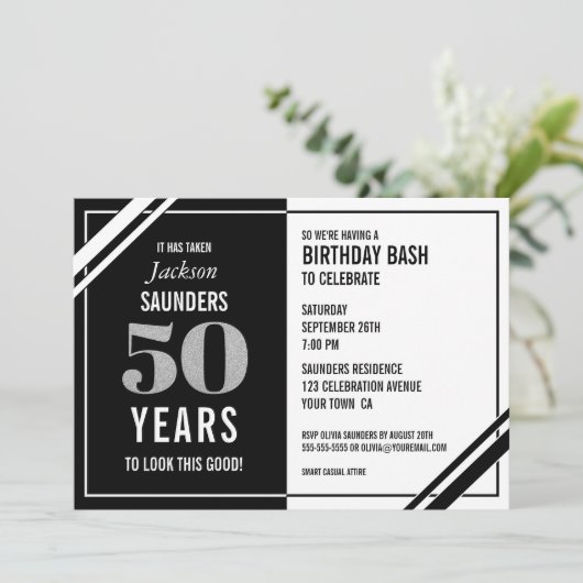 Invitation Il a fallu 50 ans pour regarder ce bon (Debout devant)