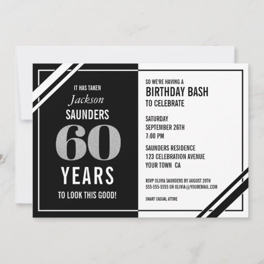 Invitation Il a fallu 60 ans pour regarder ce bon (Devant)