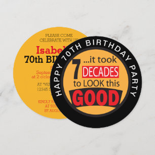 Invitation Il a fallu 7 décennies pour regarder ce bon - 70èm