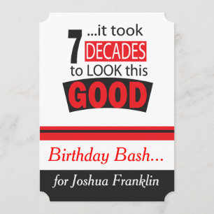 Invitation Il a fallu 7 décennies pour voir ce bon côté  70e 