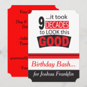 Invitation Il a fallu 90 ans pour voir ce bon 90ème anniversa (Devant / Derrière)