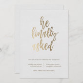 Invitation Il A Finalement Demandé À La Partie Engagement (Devant / Derrière)