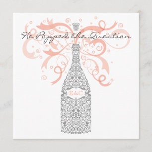 Invitation Il a sauté la question - argent et pêche