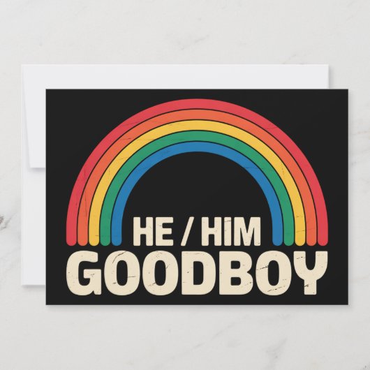 Invitation Il Bon Garçon Rainbow LGBTQ Gay pride Ally (Devant)