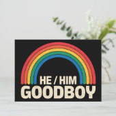 Invitation Il Bon Garçon Rainbow LGBTQ Gay pride Ally (Debout devant)