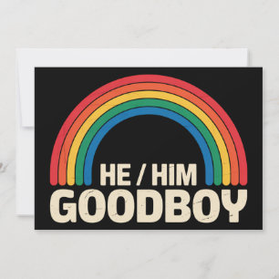 Invitation Il Bon Garçon Rainbow LGBTQ Gay pride Ally