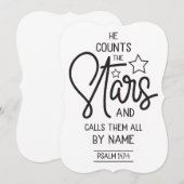 Invitation Il compte les étoiles et les appelle par le nom Ps (Devant / Derrière)