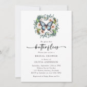 Invitation Il Donne Sa Fête des mariées Aux Papillons (Devant)