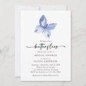 Invitation Il Donne Sa Fête des mariées Aux Papillons (Devant)