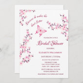 Invitation Il Donne Ses Papillons | Fête des mariées de code (Devant / Derrière)