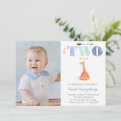 Invitation Il est DEUX sauvages, renard 2e fête d'anniversair (Debout devant)