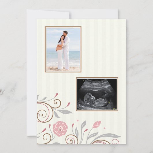 Invitation Il est d'usage d'invitation de baby shower de (Devant)