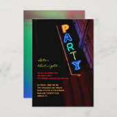 Invitation IL est ÉLECTRIQUE !  Carte- de réponse de Mitzvah (Devant / Derrière)