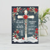 Invitation Il est la raison de la croix de saison Noël (Debout devant)