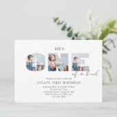 Invitation Il est l'un des genres Photo Marine Blue Premier a (Debout devant)