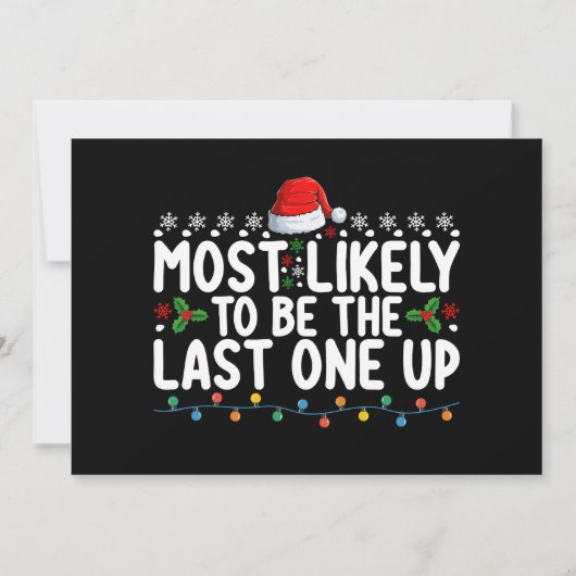 Invitation Il Est Probable Que Ce Soit Le Dernier De Noël (Devant)