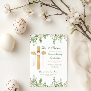 Invitation Il Est Ressuscité Chrétien Pâques