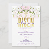 Invitation Il Est Ressuscité Citation Religieuse Chrétienne P (Devant)