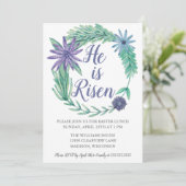 Invitation Il est ressuscité Élégant Fête de Pâques (Debout devant)