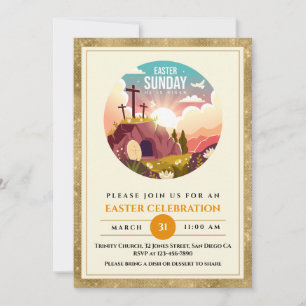 Invitation Il est ressuscité et célébration du dimanche de la