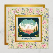 Invitation Il est ressuscité et célébration du dimanche de la (Devant / Derrière)