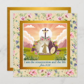 Invitation Il est ressuscité et célébration du dimanche de la (Devant / Derrière)