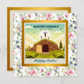 Invitation Il est ressuscité et célébration du dimanche de la (Devant / Derrière)